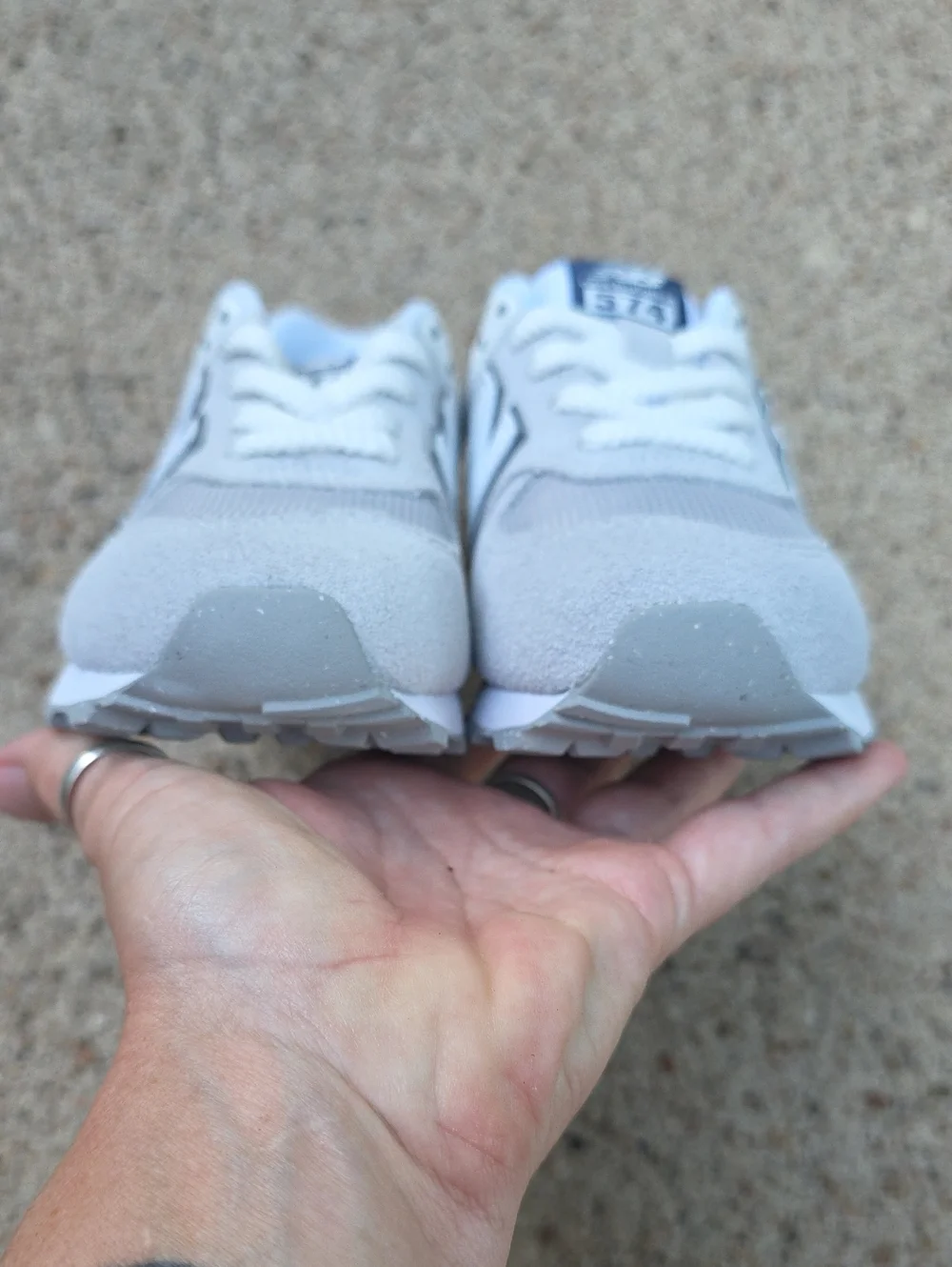 NWT New Balance 574 Grey & Blue Athletic Shoes Sneakers Size 13.5